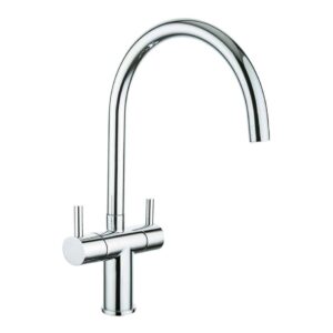 Nuie Velor Chrome Two Handle Sink Mixer Tap