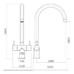 Nuie Velor Chrome Two Handle Sink Mixer Tap
