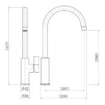 Nuie Zayan Chrome Single Lever Sink Mixer Tap