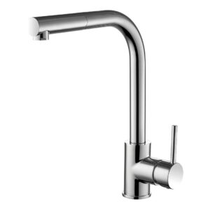 Nuie Zansar Brushed Nickel Pull Out Single Lever Sink Mixer Tap
