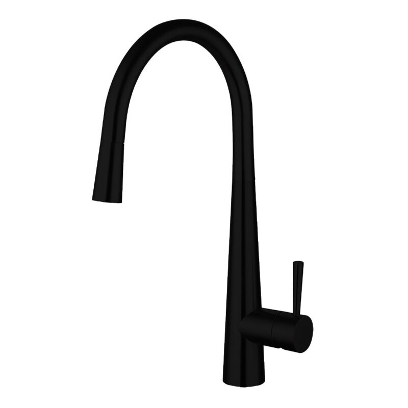 Nuie Ziro Black Pull Out Single Lever Sink Mixer