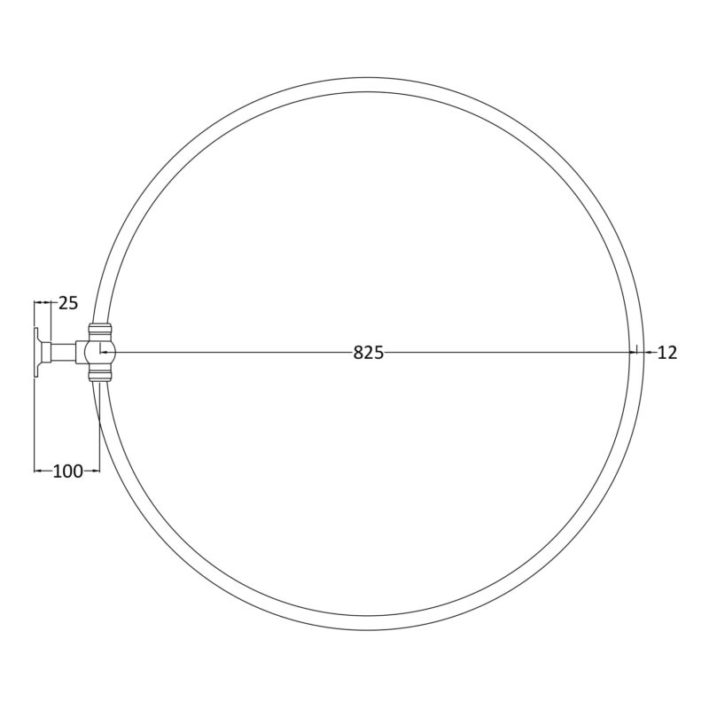 Nuie Chrome Circular Shower Curtain Ring