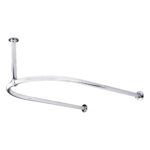 Nuie Chrome U-Shaped Shower Curtain Ring