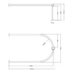 Nuie Chrome U-Shaped Shower Curtain Ring