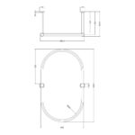 Nuie Chrome Oval Shower Ring