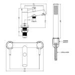 Nuie Navala Chrome Bath Shower Mixer