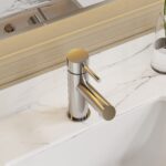 Nuie Navala Chrome Mono Basin Mixer with Push Button Waste