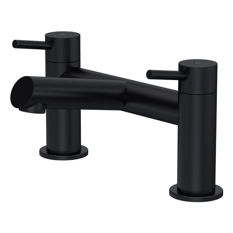 Nuie Navala Matt Black Bath Filler Nuie Navala Matt Black Bath Filler