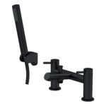 Nuie Navala Matt Black Bath Shower Mixer