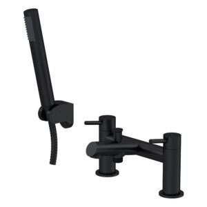 Nuie Navala Matt Black Bath Shower Mixer