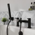 Nuie Navala Matt Black Bath Shower Mixer
