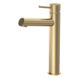 Nuie Navala Brushed Brass High Rise Mono Basin Mixer