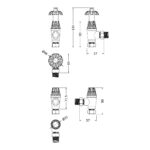 Nuie Traditional Antique Brass Thermostatic Radiator Valve Pack