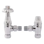 Nuie Traditional Chrome Thermostatic Radiator Valve Pack
