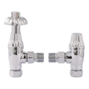 Nuie Traditional Chrome Thermostatic Radiator Valve Pack