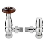 Nuie Camden Chrome Angled Thermostatic Radiator Valve