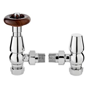 Nuie Camden Chrome Angled Thermostatic Radiator Valve
