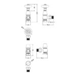 Nuie Camden Chrome Angled Thermostatic Radiator Valve
