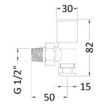 Nuie White Angled Radiator Valves