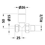 Nuie White Straight Radiator Valves