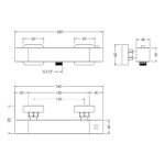 Nuie Sanford Chrome Thermostatic Bar Shower Valve