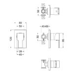 Nuie Sanford Chrome Manual Shower Valve