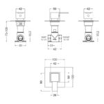 Nuie Sanford Chrome Concealed Stop Tap