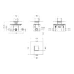Nuie Sanford Chrome Thermostatic Temperature Control Valve