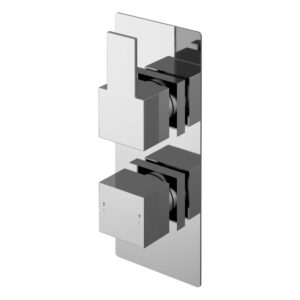 Nuie Sanford Chrome Twin Thermostatic Shower Valve