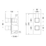 Nuie Sanford Chrome Twin Thermostatic Shower Valve