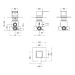 Nuie Sanford Chrome Concealed 2/3/4 Way Diverter Valve