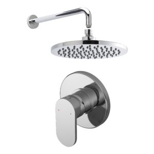 Nuie Binsey Chrome Round Concealed Manual Shower Set