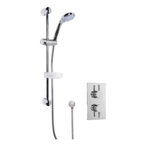 Nuie Chrome Round Thermostatic Concealed Shower Set