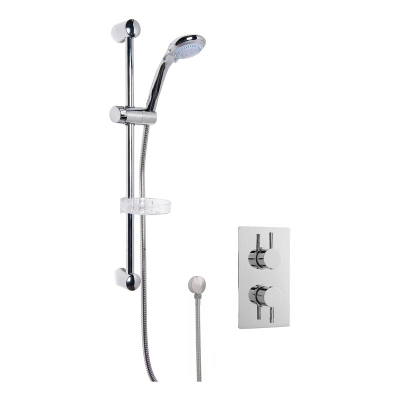 Nuie Chrome Round Thermostatic Concealed Shower Set Nuie Chrome Round Thermostatic Concealed Shower Set