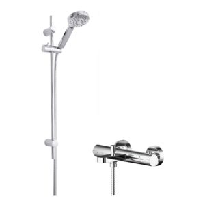 Nuie Binsey Chrome Thermostatic Bath Shower Mixer & Water Saving Kit