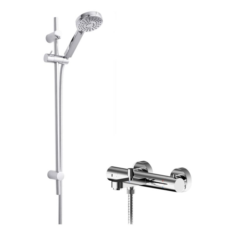 Nuie Arvan Thermostatic Bath Shower Mixer & Water Saving Shower Kit Chrome Nuie Arvan Thermostatic Bath Shower Mixer & Water Saving Shower Kit Chrome
