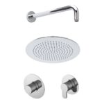 Nuie Arvan Chrome Thermostatic Concealed Shower with Fixed Head & Stop Tap