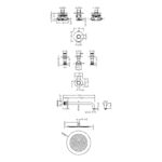 Nuie Arvan Chrome Thermostatic Concealed Shower with Fixed Head & Stop Tap