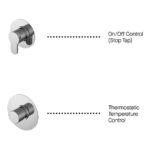 Nuie Arvan Chrome Thermostatic Concealed Shower with Slide Rail & Stop Tap