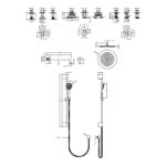 Nuie Arvan Chrome 2 Outlet Shower Pack with Stop Tap & Diverter