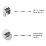 Nuie Arvan Chrome 2 Outlet Concealed Shower Set with Stop Taps