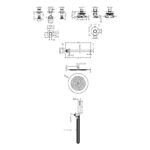 Nuie Arvan Chrome 2 Outlet Concealed Shower Set with Stop Taps