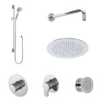 Nuie Arvan Chrome Concealed Shower Set with 3 Body Jets