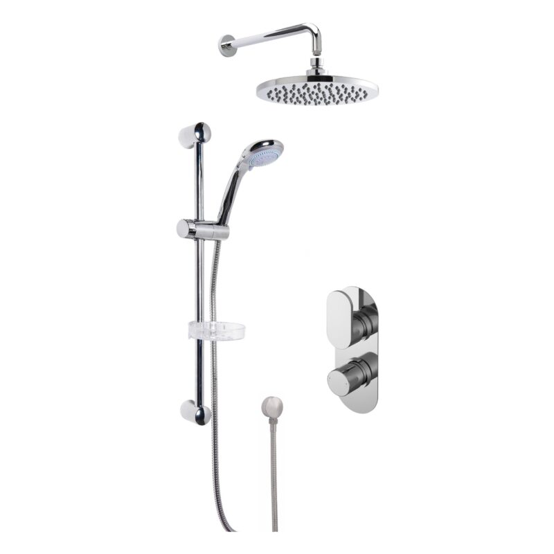Nuie Binsey Chrome Concealed Shower with Fixed Head & Handset Nuie Binsey Chrome Concealed Shower with Fixed Head & Handset