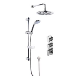 Nuie Arvan Concealed Triple Control Shower System Chrome