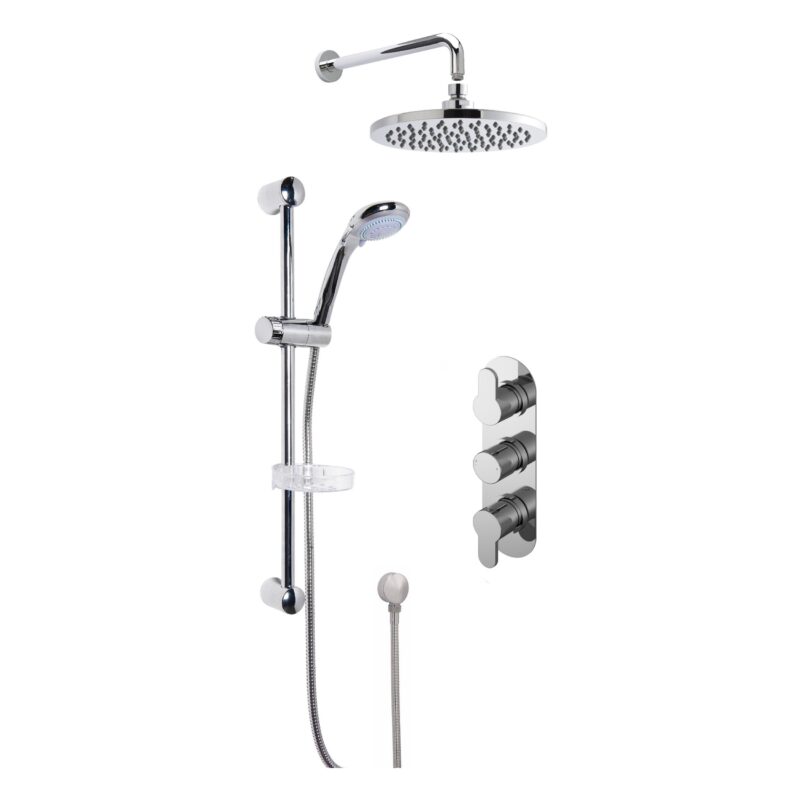 Nuie Arvan Concealed Triple Control Shower System Chrome Nuie Arvan Concealed Triple Control Shower System Chrome