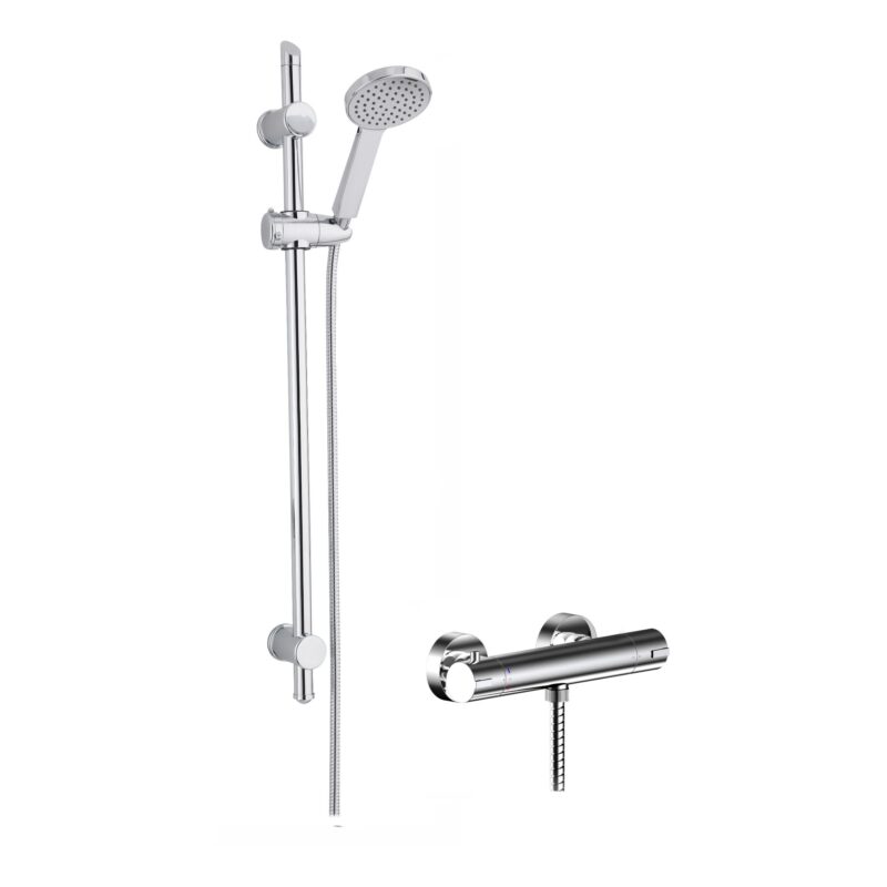 Nuie Binsey Thermostatic Bar Shower Valve & Water Saving Slide Rail Kit Chrome Nuie Binsey Thermostatic Bar Shower Valve & Water Saving Slide Rail Kit Chrome