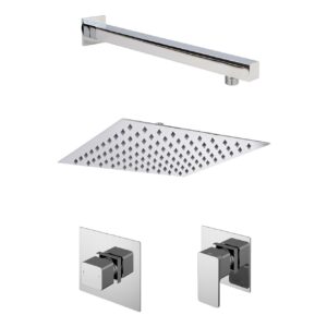 Nuie Windon Chrome Concealed 1 Outlet Thermostatic Shower with Fixed Head