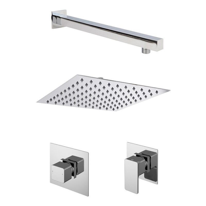 Nuie Windon Chrome Concealed 1 Outlet Thermostatic Shower with Fixed Head Nuie Windon Chrome Concealed 1 Outlet Thermostatic Shower with Fixed Head