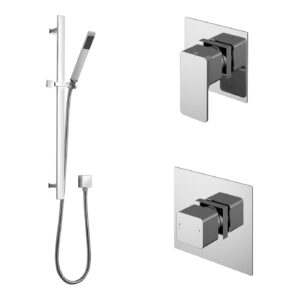 Nuie Windon Chrome Concealed 1 Outlet Thermostatic Shower with Slide Rail